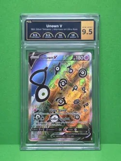 POKEMON 2022 SILVER TEMPEST UNOWN V ALTERNATE ART ULTRA RARE 177 PCG 9.5 - Image 1