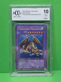 YU-GI-OH! 2002 METAL RAIDERS THOUSAND DRAGON UNLIMITED MRD-143 BCCG 10 - Image 1