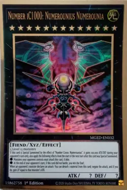 MGED-EN032 NUMBER IC1000: NUMEROUNIUS NUMEROUNIA PREMIUM GOLD RARE 1ST ED YuGiOh - Image 1