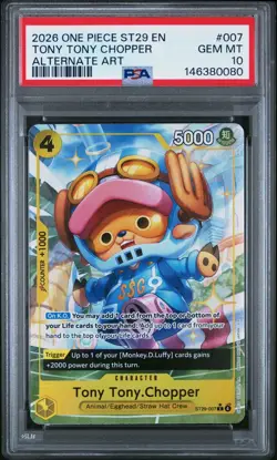 2026 Tony Tony Chopper 007 One Piece Starter Deck St29 Psa 10! - Image 1