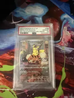 Detective Pikachu 098/SV-P Promo JAPANESE Pokemon Card PSA 10 - Image 1