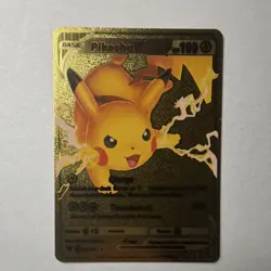 Pokemon Non-TCG Pikachu V Gold Foil Fan Art Card 043/185 - Image 1