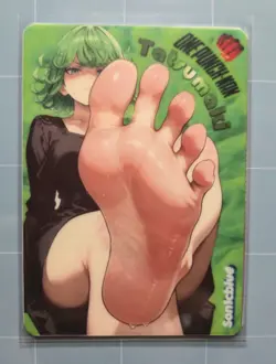Tatsumaki One Punch Man Custom Glow Waifu Card Feet Fan Art - Image 1