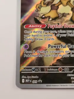 Pokemon Alakazam TCG Mega Evolution Promo Card ETB 009 NM Condition - Image 5