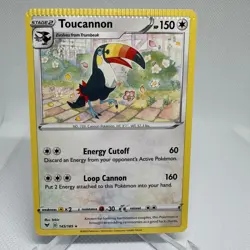 [CRIMP ERROR] 2020 - Toucannon - 145/185 - Rare - Vivid Voltage - Pokemon Card - Image 1