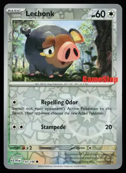 Lechonk 154/198 Reverse Holo Stamped GameStop Promo Pokemon Card - Image 1