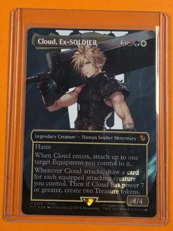 Cloud, Ex-SOLDIER (Borderless) (Surge Foil) Commander: Final Fantasy Foil - Image 1