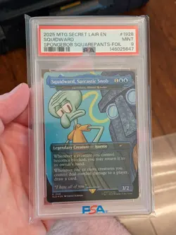 Squidward, Snob 2025 Magic The Gathering Secret Lair Drop-Foil #1928 PSA 8 MINT - Image 1