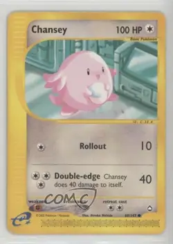 Chansey Pokemon e-Card Series Aquapolis #69 2002 - Image 1