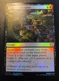 Dose Of Dawnglow 0100 Foil Uncommon Lorwyn Eclipsed Magic: The Gathering - Image 1