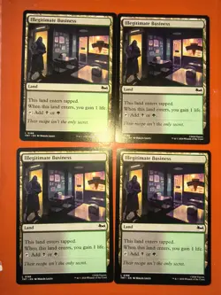 4X PLAY SET, MTG, ILLEGITIMATE BUSINESS, 0186, COMMON, NM, TMT, REGULAR - Image 1