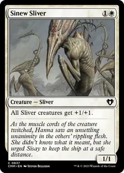 1x Sinew Sliver NM Eng MTG - Commander Masters - Image 1