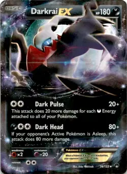 2016 XY - BREAKpoint Pokemon Card TCG Darkrai EX #74 Darkrai-EX Basic/Rare Holo - Image 1