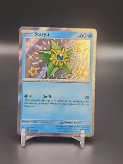 Pokemon TCG Staryu 118/091 Shiny Holo Rare Paldean Fates NM - Image 1