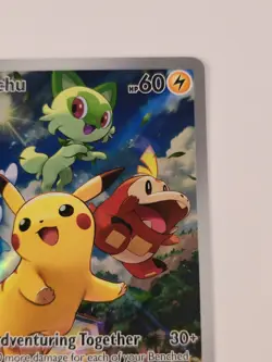 Pokemon TCG Pikachu SVP #027 Scarlet & Violet Paldea Evolved Black Star Pro NM - Image 3