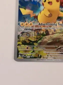 Pokemon TCG Pikachu SVP #027 Scarlet & Violet Paldea Evolved Black Star Pro NM - Image 5