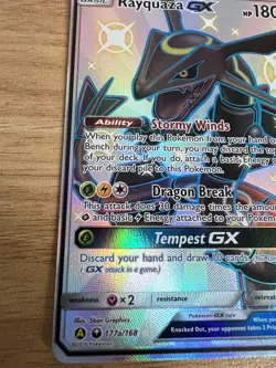Rayquaza GX 177a/168 Pokemon TCG Hidden Fates Alternate Art Shiny Promo Card - Image 3