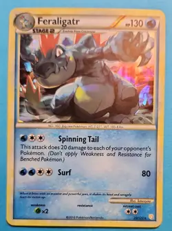 Pokemon TCG Feraligatr Heartgold & Soulsilver 20/123 Holo Promo Cracked Ice LP - Image 1