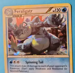 Pokemon TCG Feraligatr Heartgold & Soulsilver 20/123 Holo Promo Cracked Ice LP - Image 3