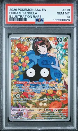 2026 Pokemon Ascended Heroes Erika's Tangela Illustration Rare PSA 10 - Image 1