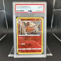 2022 Pokemon Go Charizard #010 Reverse Holo EN Graded PSA 8 - Image 1