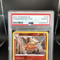 2022 Pokemon Go Charizard #010 Reverse Holo EN Graded PSA 8 - Image 2