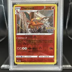 2022 Pokemon Go Charizard #010 Reverse Holo EN Graded PSA 8 - Image 3