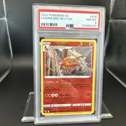 2022 Pokemon Go Charizard #010 Reverse Holo EN Graded PSA 8 - Image 4