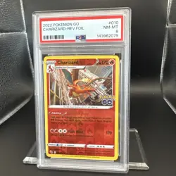 2022 Pokemon Go Charizard #010 Reverse Holo EN Graded PSA 8 - Image 5
