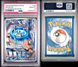 2024 POKEMON SCR EN-STELLAR CROWN ILLUSTRATION RARE #148 SQUIRTLE PSA 10 - Image 3