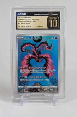 Galarian Moltres Pokemon 2022 JPN 190/172 VSTAR Universe AR Holo CGC PRISTINE 10 - Image 1