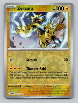 Reverse Holo Zeraora 078/182 Rare Destined Rivals Pokemon - Image 1