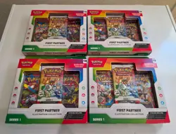 Pokemon TCG First Partner Illustration Collection Series 1 Sealed - Lot of 4 - Image 1