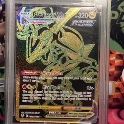 2022 Pokemon Silver Tempest Full Art Rayquaza VMAX Gold TG29 - PSA 10 GEM MINT - Image 2