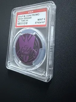 2014 Mega Gengar Coin: Purple - Pokemon XY "Bolt Twister" Theme Deck Coin PSA 9 - Image 2