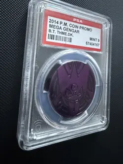 2014 Mega Gengar Coin: Purple - Pokemon XY "Bolt Twister" Theme Deck Coin PSA 9 - Image 3