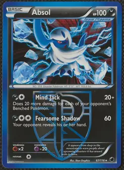 Pokemon ABSOL 67/116 Holo Black White Plasma Freeze English NM - Image 1
