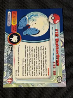 #12 Butterfree NM - Pokemon Topps Series 1 - Image 2
