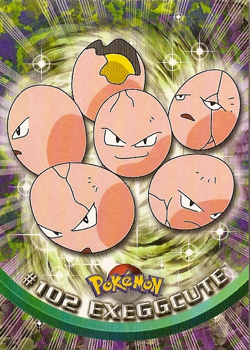 Exeggcute 102 - Topps Pokemon Series 2 NM - Image 1