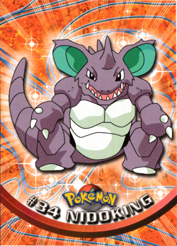 Nidoking 34 Pokemon Topps Series 1 - NM - Image 1