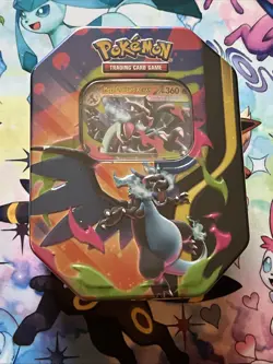 Pokemon TCG Mega Charizard X EX Tin New Sealed - Image 1