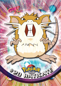 Raticate 20 Pokemon Topps Series 1 - NM - Image 1