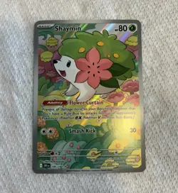 Pokemon Shaymin Illustration Rare Full Art Holo Destined Rivals 80 HP 185/182 - Image 1