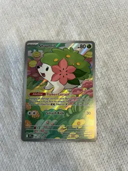 Pokemon Shaymin Illustration Rare Full Art Holo Destined Rivals 80 HP 185/182 - Image 2