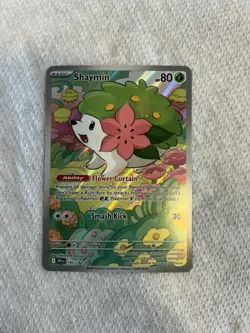 Pokemon Shaymin Illustration Rare Full Art Holo Destined Rivals 80 HP 185/182 - Image 3