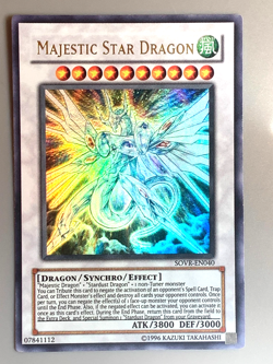 yugioh Majestic Star Dragon SOVR-EN040 Unlimited Edition Ultra Rare near mint - Image 1