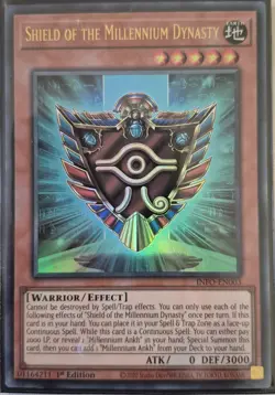 YuGiOh Shield of the Millennium Dynasty Ultra Rare 1st Edition INFO-EN003 - Image 1