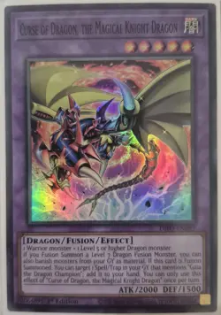 YuGiOh Curse of Dragon, the Magical Knight Dragon Super Rare 1st Ed DIFO-EN097 - Image 1