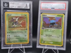 Pokemon Card Lot 2x Graded Slabs Pinsir Holo Jungle Vintage Golbat Deoxys Stamp - Image 1