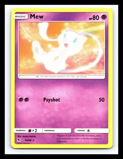 💥 Pokemon Card Mew 32/68 Hidden Fates Non Holo Rare - Image 1